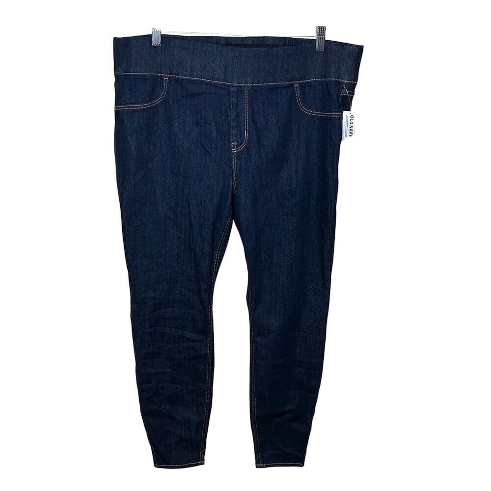 NWT Old Navy Rockstar Super Skinny Jeggings Womens Size 20 Mid-Rise Dark Wash